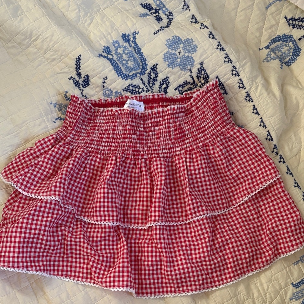 GAP Red Gingham Mini Skirt
